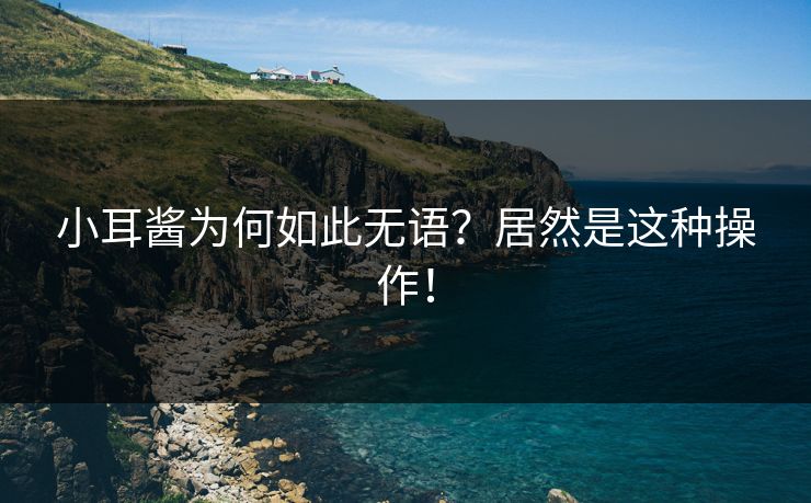 小耳酱为何如此无语？居然是这种操作！