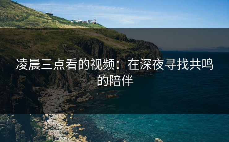 凌晨三点看的视频：在深夜寻找共鸣的陪伴