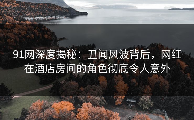 91网深度揭秘:丑闻风波背后,网红在酒店房间的角色彻底令人意外